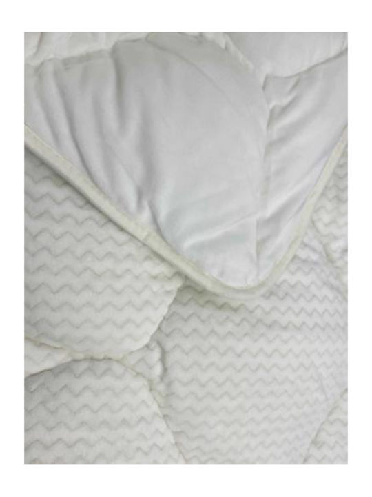 Linea Home Duvet Cover with Hollowfiber Filling Single 160x215cm Zic Zac Ecru