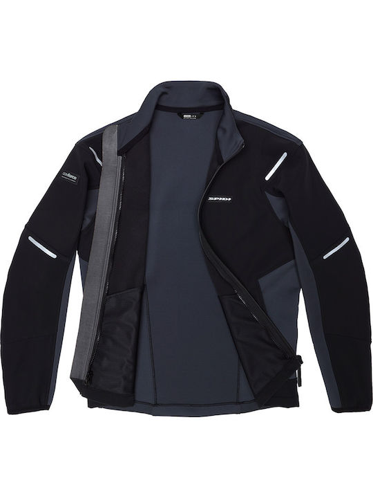 Spidi Mission-T Herren Motorradjacke Softshell 4 Jahreszeiten Schwarz