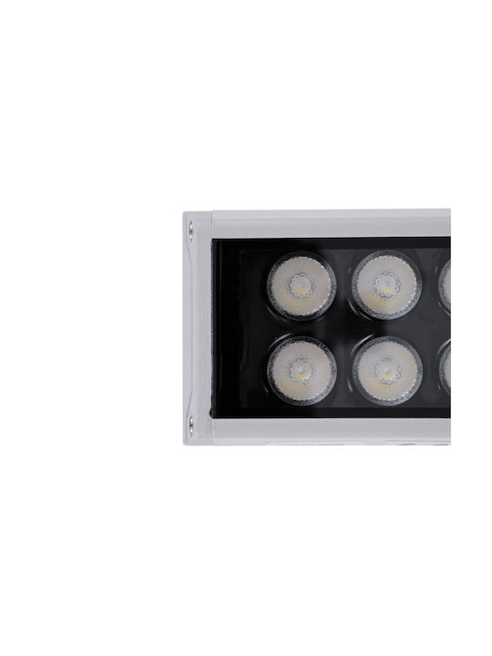 GloboStar Washergaia Außenstehlampe LED Wall Washer 144W RGBW IP67 Silber
