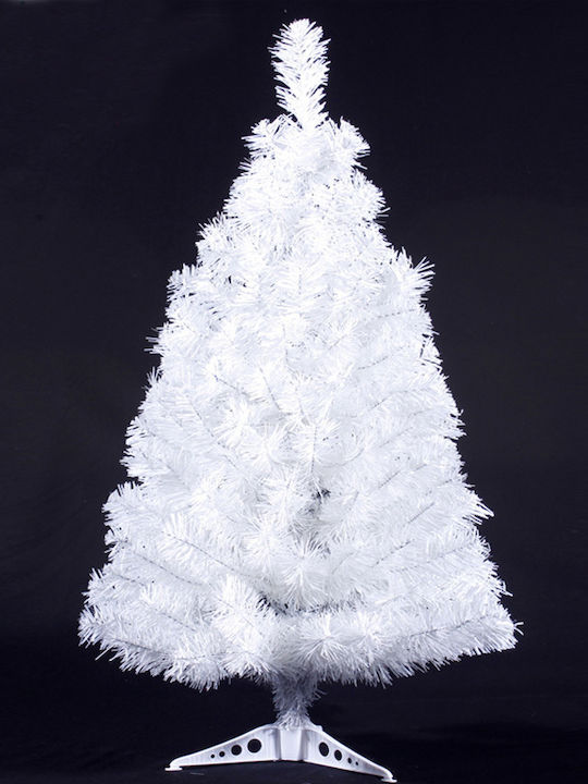 Snowy Christmas White Tree with Plastic Base and Built in Branches H60pcs