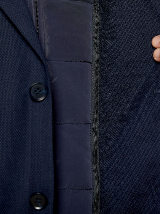 Men's Winter Suit Jacket Regular Fit Blue