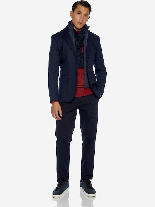 Men's Winter Suit Jacket Regular Fit Blue