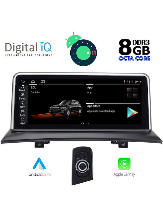 Digital IQ Car Audio System for BMW X3 (E83) / X3 2004-2009 (Bluetooth/USB/AUX/WiFi/GPS/Apple-Carplay/Android-Auto/CD) with Touch Screen 8.8"