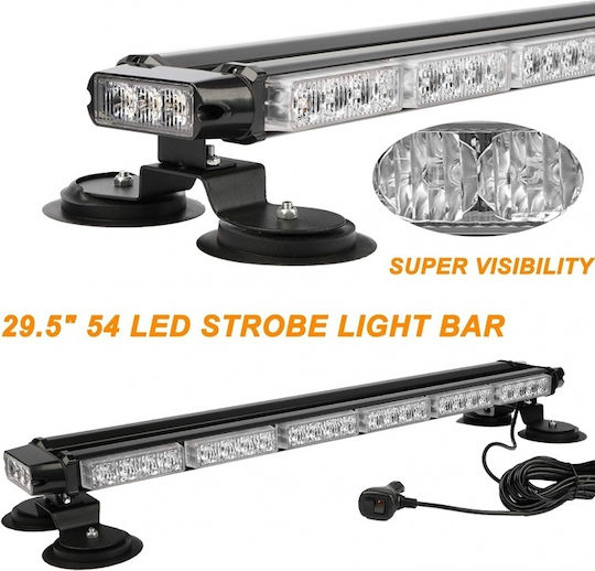 Flexzon Автомобилна сигнална лента LED 12 / 24V Водоустойчива 75см с Orange Осветление