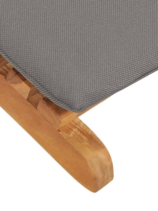 Șezlong Din Lemn Cu Pernă Gri Set 2 Buc 175x50x55cm