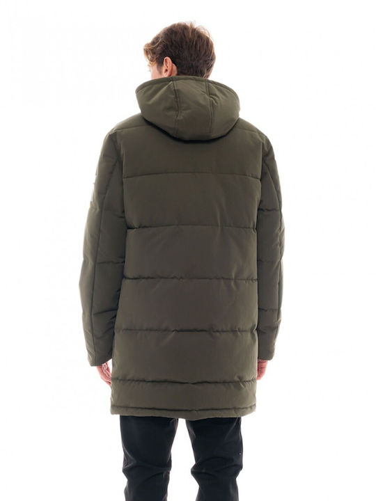 Biston Herren Winter Jacke Puffer Khaki