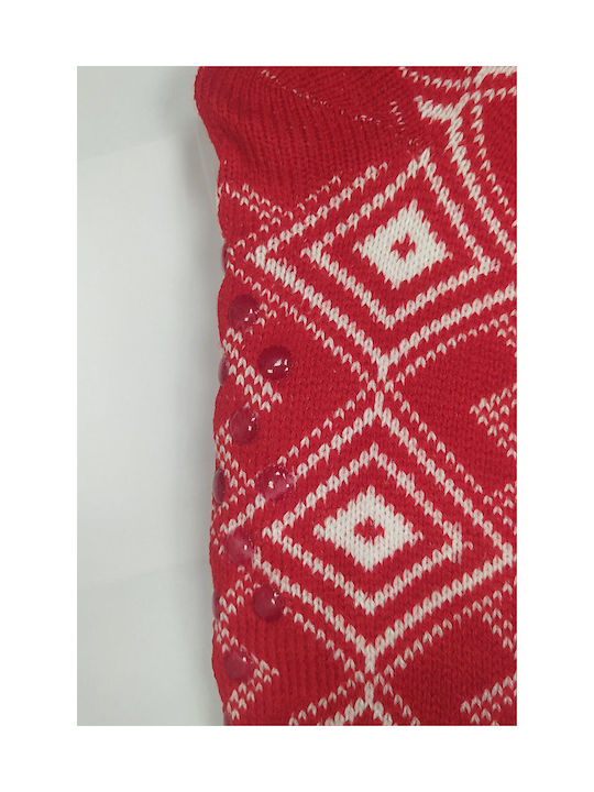 Glady's Damen Winter Anti-Rutsch Socken mit Fleece-Futter-SD0752b Rot