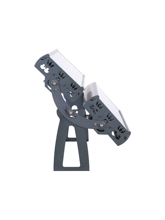 GloboStar Flood-Tena Outdoor Floor Lamp LED Wall Washer 192W with Warm White Light IP65 Silver