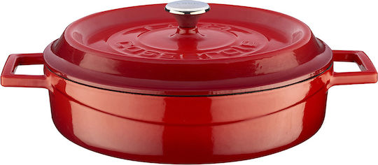 Lava Flacher Topf 24 cm Rot
