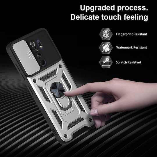 Bodycell Armor Slide Back Cover Plastic Argintiu (Redmi 9)