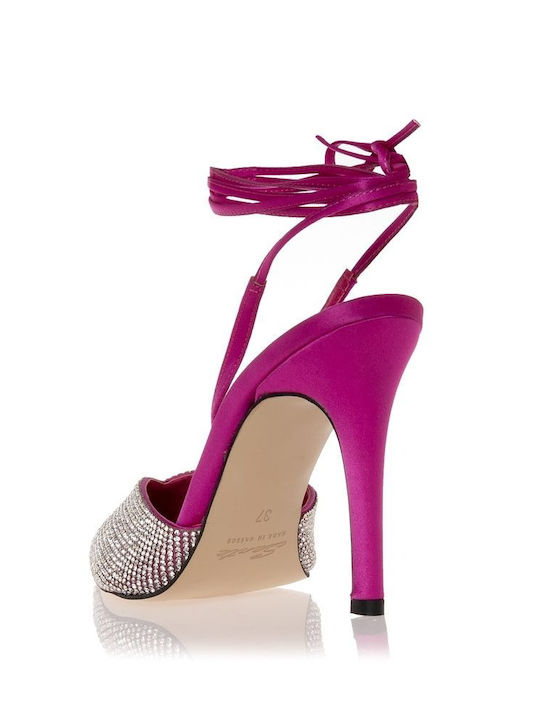 Sante Stiletto Fuchsia High Heels with Strap