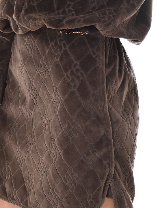 Rochie de Seara Mini Catifea Maro