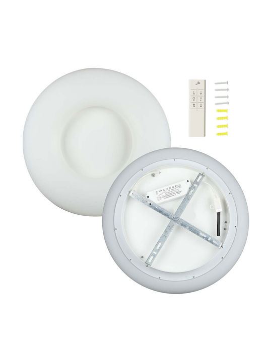 V-TAC Ceiling Mount Light 30cm White with Integrated LED and Remote Control