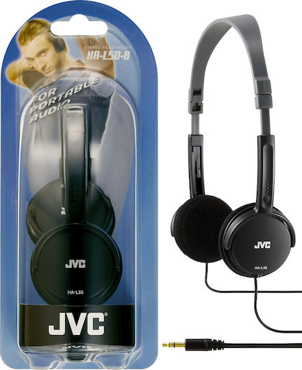 JVC HA-L50-E Wired On Ear Headphones Black HA-L50-B-E