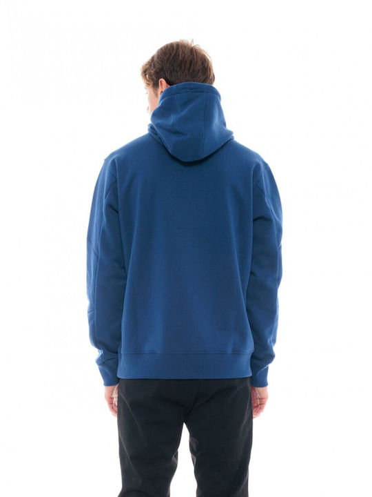 Biston Herren Sweatshirt mit Kapuze Blau