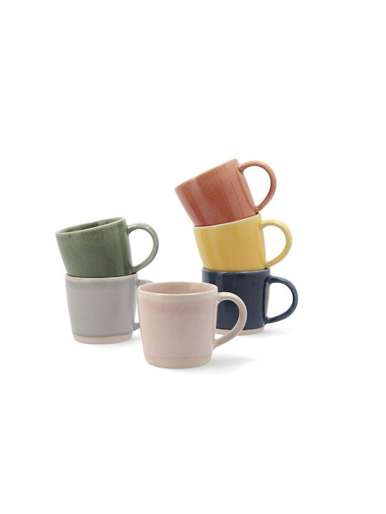 Bidasoa Ceramic Cup Multicolour 330ml 6pcs