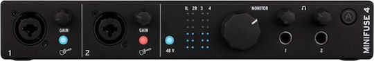 Arturia Minifuse 4 Black Externe professionelle Soundkarte Konnektivität USB an PC