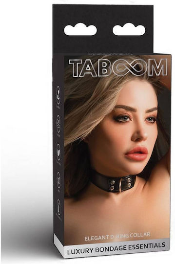 Taboom Elegant D-Ring Collar Guler în Culoare Negru