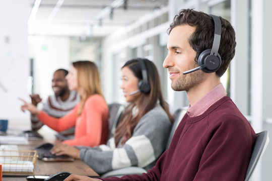 Logitech Zone Wireless (UC) On Ear Multimedia Ακουστικά με μικροφωνο και σύνδεση Bluetooth / USB-A