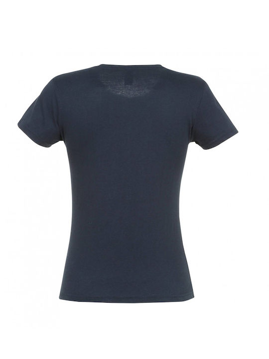 Damen Baumwoll-T-Shirt Blau Maren