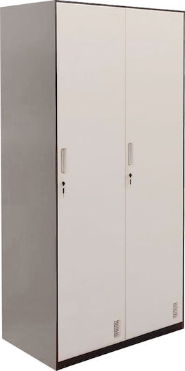 Шкафче Dori Метален Поцинкован 90x45x185 cm Тъмносив / Бял Шкафче Dori Метален Поцинкован 90x45x185 cm Тъмносив / Бял