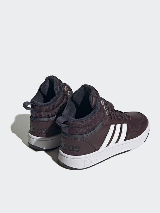 Hoops Hoops Mid 3 Kids Sports Shoes Basketball with Laces Shadow Maroon / Cloud White / Legend Ink
