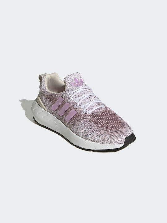 Adidas Swift Run 22 W Γυναικεία Sneakers Aluminium / Bliss Lilac ...