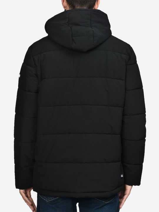 Nautica Herren Winter Jacke Puffer Schwarz