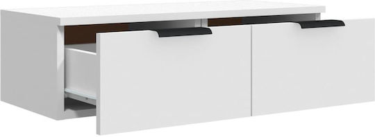 Dulap Pandantiv Pentru Sufragerie Din Placă Din Lemn Agregat Alb 68x30x20cm