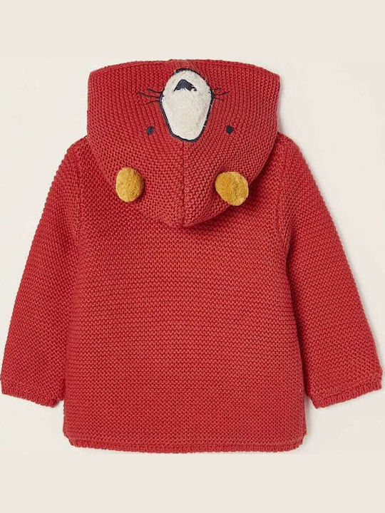 Cardigan pentru copii Tricotat cu Glugă Maro