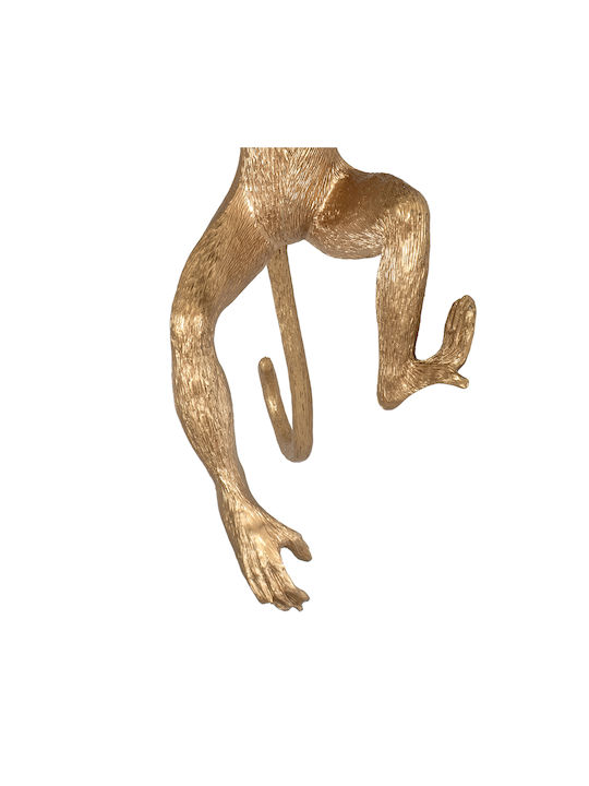 GloboStar Apes Modern Wall Lamp With Plug E27 Lamp Bulb Base Gold 34x61x61cm