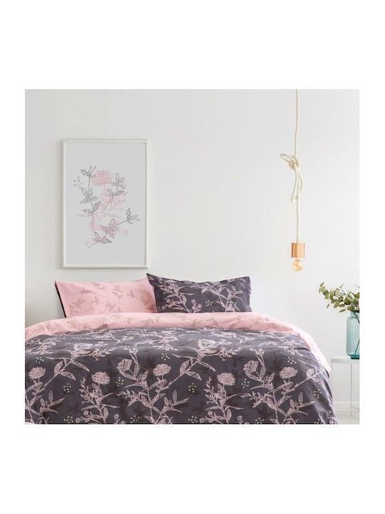 Kocoon Quilt Single 170x250cm Grunge Rose / Gray