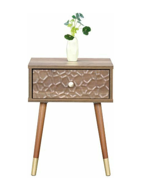 Rectangular Side Table Shanice Wooden Brown L39xW39xH51cm.