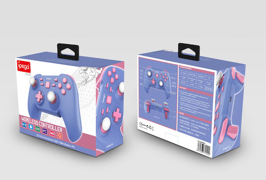 iPega SW062C Ασύρματο Gamepad για Switch Μωβ