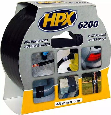 HPX Self-Adhesive Fabric Tape Black 48mmx5m 1pcs 620020122