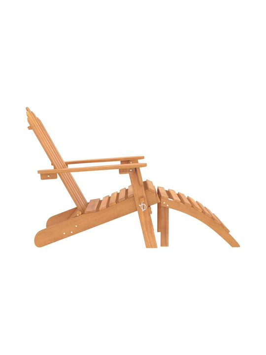 Deckchair Wooden Brown 2pcs 75x84x90cm.