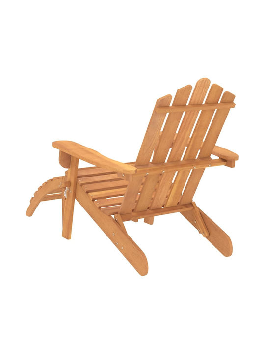 Deckchair Wooden Brown 2pcs 75x84x90cm.