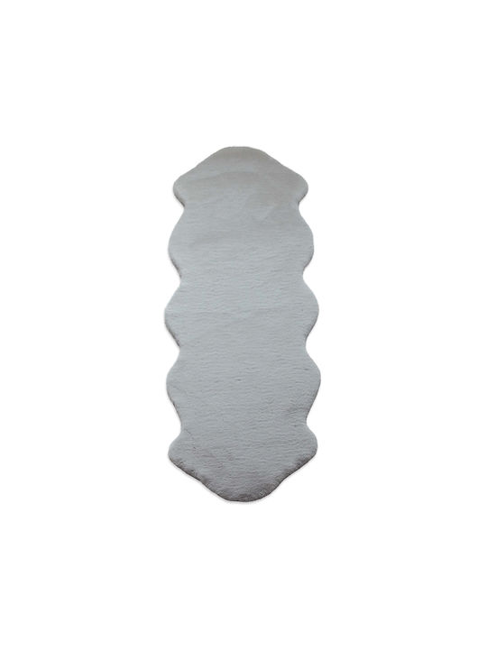 Newplan Puffy Anti-slip Rug Rectangular Furry T-FC6 Light Grey