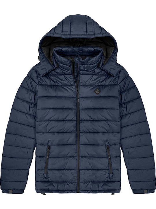 Χειμωνιάτικο Μπουφάν Puffer Navy Μπλε