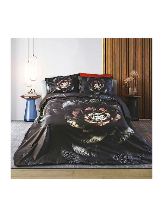 SB Home Black Velvet Σετ Σεντόνια Υπέρδιπλα 240x260εκ. Μαύρο (4τμχ)