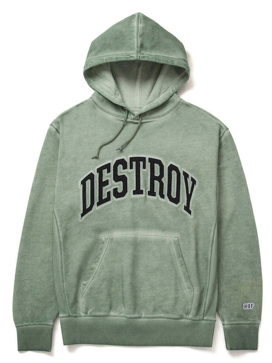 Destroy Rebuild Faded Sweatshirt mit Kapuze Mint