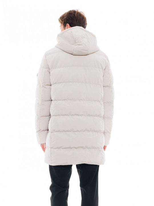 Splendid Men's Winter Puffer Jacket White