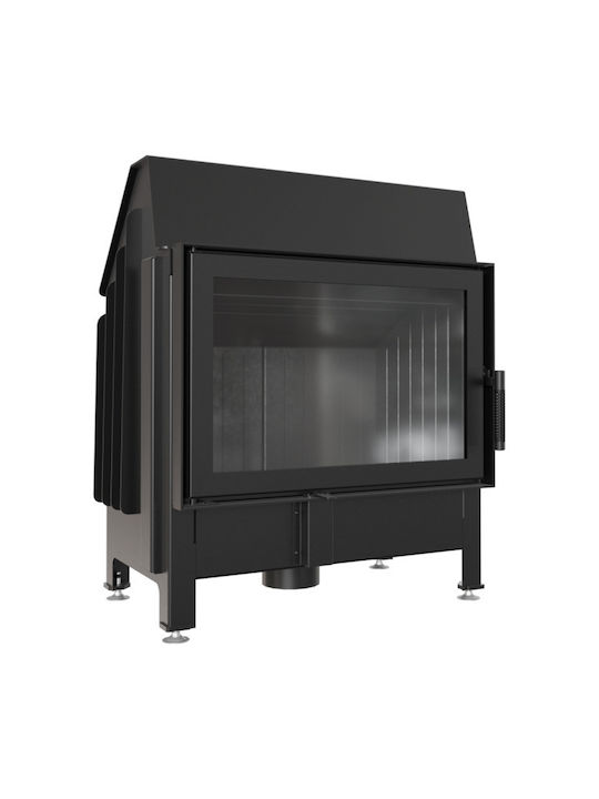 Kratki Zibi PF Black Ενεργειακό Τζάκι Ξύλου 11kW Ίσιο με Ανοιγόμενη Πόρτα