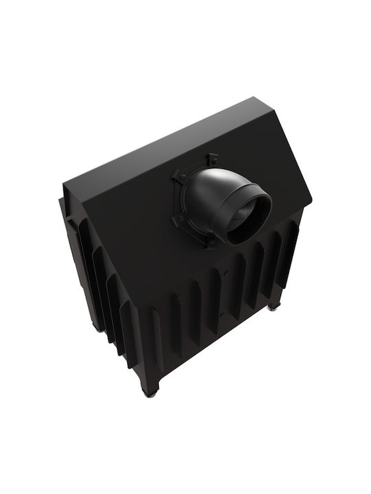 Kratki Zibi PF Black Ενεργειακό Τζάκι Ξύλου 11kW Ίσιο με Ανοιγόμενη Πόρτα
