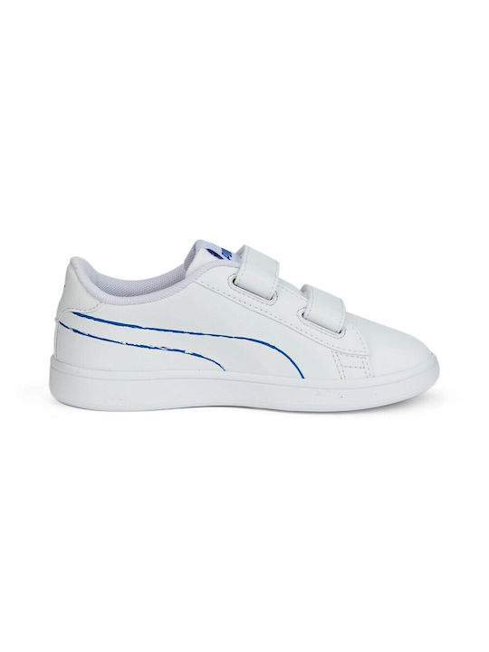 Puma Kids Sneakers Smash V2 with Scratch White