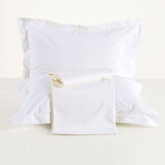 Kentia True Col Cearceaf De Pat Single Cu Hugger Din Cauciuc 100x200+25cm Alb