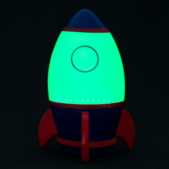 Legami Milano Kids Decorative Lamp Rocket with Color Changes White 10.5x7.11x12.5εκ.