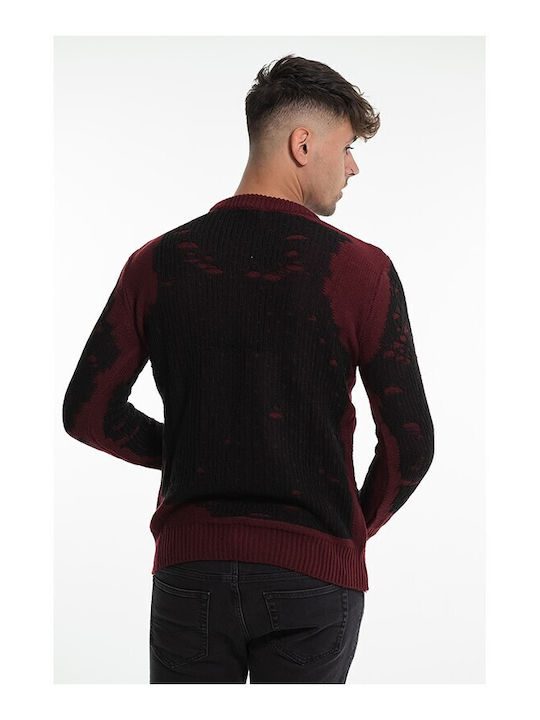 Bellissimo Men's Long Sleeve Sweater Burgundy