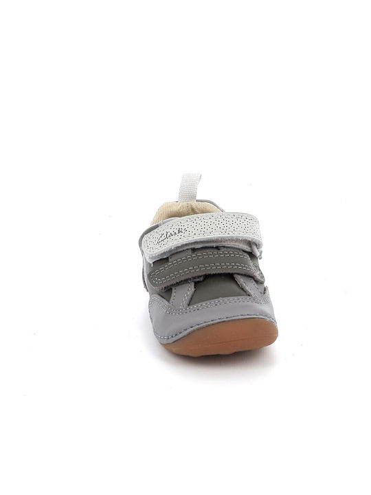 Tiny Print Kids Sneakers Anatomic with Scratch Gray