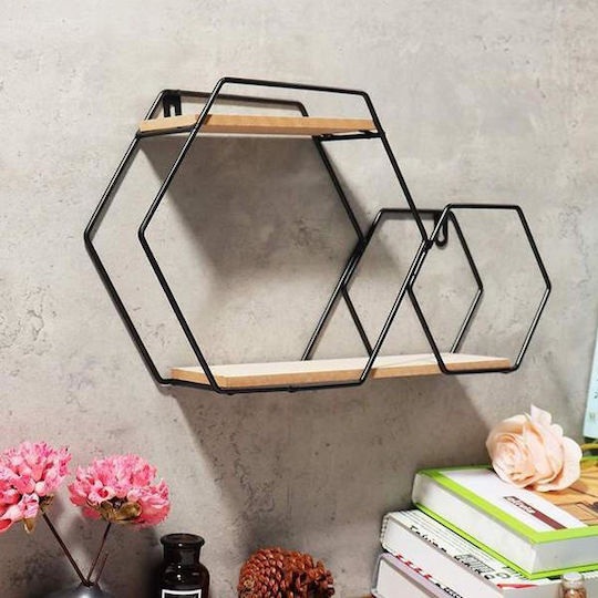 Ράφι Minimal Μαύρο 25x12x25εκ.